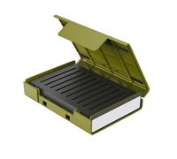 Compactly ABS Hard Drives Container Holds 4x2.5In Or 1x3.5In Solid Disk Builts-In Reinforced Shock-Resistant Cushion External HDDs Enclosure