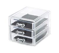 Compactor Bijoux Jewellery Organiser with 3 Drawers, Transparent, POLYSTYRENE, Small
