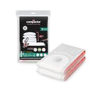 Compactor Aspispace Set of 2 M Vacuum Compression Bags - Transparent, 55X90 cm, Reusable, Ultra-Efficient