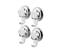 Compactor Bestlock Bath Hooks Set of 4 - Chrome, Ultra-Easy Installation, Rustproof and Waterproof, Holds up to 3 Kg Each, No Drilling Required