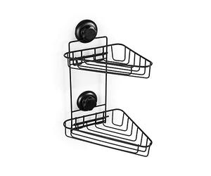 Compactor Bestlock Black Double Corner Shelves XL, 22X23.5X36 cm, Black, Rustproof and Waterproof, Easy Installation