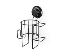 Compactor Bestlock Black Hair Dryer Holder - No Drill, Rustproof, Waterproof, Easy Installation