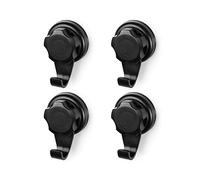 Compactor Set of 4 Small Hooks, SUCTION CUP : TPU AND ABS, Black