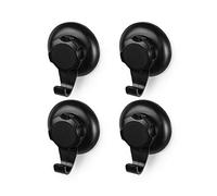 Compactor Bestlock Black Hooks - Set of 4, Rustproof and Waterproof, 3Kg Capacity, Easy No-Drill Installation
