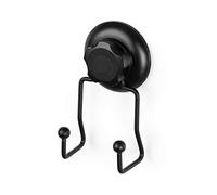 Compactor Bestlock Wall Mounted Double Storage Hook, Suction Cup Mounting, Supports up to 6 kg, 7.1 x 5.5 x 13.5 cm, Black, RAN9773