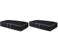 Compactor Cosmos Urban Extra-Flat Storage Bag XL - Black | 95X45X18 cm | Zipper Closure, Dust and Stain Protection | Easy Under-Bed Storage | Sku: RAN6272 (Pack of 2)