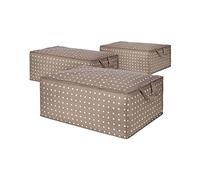 Compactor Daman Beige Soft Storage Bags - Set of 3, Brown, 70X50X30 cm, Non-Woven Polypropylene