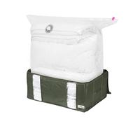 Compactor Ecologik 3D Semi-Rigid XXL Vacuum Box - Patented Space-Saving Storage Solution, Green, 65X45X27 cm