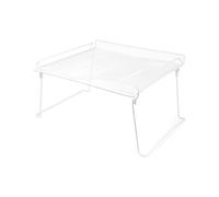 Compactor Folding Storage Shelf for Wardrobes and Cupboards, Stackable, XTEND Range, Epoxy Lacquered Metal, White, Size M: 41 x 35 x H.22 cm, RAN8835