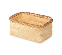Compactor Halong Handmade Bamboo Basket - Natural, 23X15X10 cm, Perfect For Organizing and Displaying Items