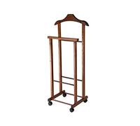 Compactor Hector Valet Stand and Clothes Storage Rail, Varnished Birch Wood, 33 x 28.5 x 97cm, Brown, RAN6756