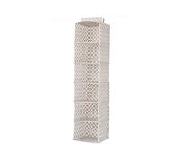 COMPACTOR HOME Compactor Madison Hanging Clothes Organiser, Microfibre, Taupe/White, 30 x 30 x 128 cm