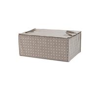 Compactor Clothes and Duvet Storage Bag with Zip, Foldable Organiser for Wardrobes and Cupboards, Dustproof and Waterproof Clothes Storage, Rivoli Range, Brown/White