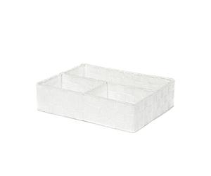 Compactor Home Storage 8 cm Rayon Belt Tex Cesto Three Scomparti, White