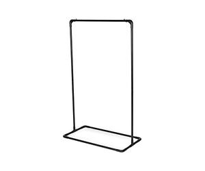 Compactor Kazan Single Clothes Hanging Rail, Metal, Black, 100 x 48 x 160 cm, RAN10120