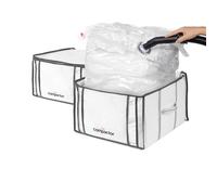 Compactor Vacuum, COMPRESSION BAG : 0.065mm LLPDE + NYLON COVER: NON WOVEN 120G, White, Medium