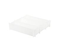 Compactor Set of 6 Dividers, For Underwear and Accessories, Adjustable Length, Polypropylene, White, 44 x 10 cm, RAN5191, PS, 1 drawer
