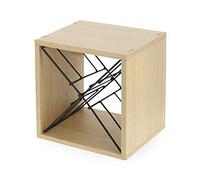 Compactor Macon Wine Cube, Nature Collection, Size L, Natural Color, Steel Wire Frame and Plywood