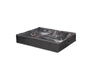 Compactor Novara Dora 12 Compartment Under Bed Shoe Storage Bag, Non Woven Polypropylene and PEVA, 76 x 60 x 15cm, Dark Grey, RAN4481