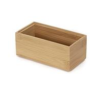 Compactor Bamboo Storage Box, Osaka Model, Rectangular, Dark Wood, 15 x 7.5 x H. 6.5 cm, RAN6966, BAMBOOO, Small