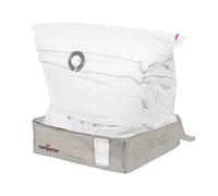 Compactor Oxford 3D Semi-Rigid Vacuum Box, Size L, Grey - Save up to 75 Percent Space, Protects Against Dust, Mites, and Moisture