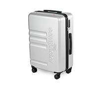 Compactor Set of 2 Luna Hybrid Luggage Suitcases with Built-in Vacuum Bag, 1 x Small, 1 x Large, with Pump and Scales, Silver/Black, RAN10245