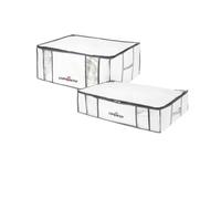 Compactor Space Saver Vacuum Pack Storage Set, Includes 2 Semi Rigid Vacuum Storage Boxes and 2 Extra Flat Vacuum Bags, Assorted Sizes, RAN7678