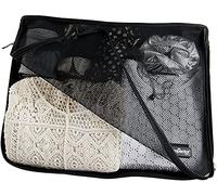 Compactor Travel Bag with Zip, Polyester with Mesh Cover, 45 x 35 x 8.5 cm, Black, RAN7206