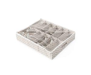 Compactor Underbed Shoe Storage Bag, Anti-Dust, Madison Range, Taupe/White, Polypropylene and EVA, 76 x 60 x H15cm, RAN7469