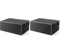 Compactor Urban Duvet Storage Bag - Cosmos Collection, Size L, Black, 55X45X25 cm, 100 Percent Polypropylene With Peva top (Pack of 2)