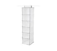 Compactor White Fabric 6 Tier Shoes Hanging Wardrobe Organiser