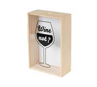 Compactor Wine Not? Wine Cork Box, Size M, 20X10X30 cm, Fsc Certified Pine Wood With Acrylic Front, Natural
