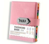Compacts B6 Size Password Notebook Featuring Built in List, Website Phone Numbers and Important Note Organizers Locked Planner Journal