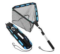 Compacts Floating Fish Net with Retractable Handle Durability Meshes for Lake River Depth Water Fishing Accessories Light Weight Fishing Gear