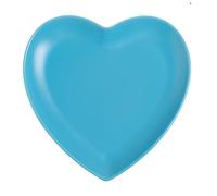 CompadreBol Ceramic Dinner Plate, Blue Heart Shaped Dinner Plate, Suitable for Various Fruit Salads Desserts, Pasta and Steak