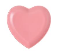 CompadreBol Ceramic Dinner Plate, Pink Heart Shaped Plate, Suitable for Various Fruit Salads Desserts, Pasta and Steak