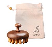 Compaggi Wooden Cullop Massager - Wooden Heart Massager, Natural Sandal Comb, Meridiannatural Sandal Comb - Meridian Massage Comb for Men Women, Pett