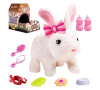 Companion Animal For Kids - Electric Plush Rabbit, Interactive Jumping Bunny Toy With Sounds | Realistic Animal Toy | Indoor Companion Organism Gift For Girl Boy Perfect Birthday New Year Easter Home