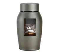 COMPANION ASH HOLDER - Steel tube remains the jar. A lightweight funeral urn for the honor of a loved one, small animal break box, indoor tribute or personal altar for the memory of a medium pet