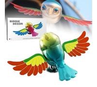 Companion Flying Bird Car Motorcycle Mirror Ornament, Car Accompanies Flying Birds, Simulation Flying Birds with Flapping Wings, Fun Flaps Wings Flying Birds, Gift for Drivers (Red)