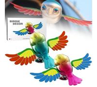 Companion Flying Bird Car Motorcycle Mirror Ornament, Car Accompanies Flying Birds, Simulation Flying Birds with Flapping Wings, Fun Flaps Wings Flying Birds, Gift for Drivers (2 Pcs)