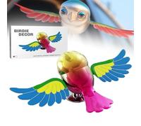 Companion Flying Bird Car Motorcycle Mirror Ornament, Car Accompanies Flying Birds, Simulation Flying Birds with Flapping Wings, Fun Flaps Wings Flying Birds, Gift for Drivers (Blue)