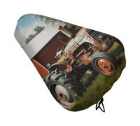 Company Farm Tractor Bike Seat Cover Waterproof Oxford Fabric, Universal Adjustable Bicycle Saddle Cover with Drawstring Easy Install Protective Rain Dust Covers for Women Men