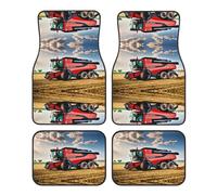 Company Farm Tractor Cars Floor Mat 4-Piece All-Season Rubber Suvs Trucks Black Car Mat Set Anti Slip Backin