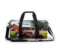 Company Farm Tractor Gym Bag Sport Gym Tote Bag Lightweight Duffle Bag Carry On Weekender Bags for Women Men, white, 17.7in/9in/9in