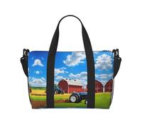 Company Farm Tractor Large Weekender Bag for Travel, Water-Resistant Duffle Bag, Print Adjustable Shoulder Strap,3-5 Day Overnight Bag for Men Women