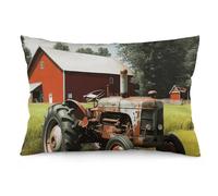 Company Farm Tractor Pillow Cover 12 X 20 Inch Rectangle Lumbar Throw Pillow Cover Soft Decorative Pillowcase Home Cushion Case for Sofa Couch Living Room Bedroom Patio