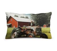 Company Farm Tractor Pillow Cover 8 X 12 Inch Rectangle Lumbar Throw Pillow Cover Soft Decorative Pillowcase Home Cushion Case for Sofa Couch Living Room Bedroom Patio