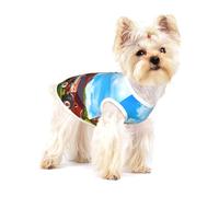 Company Farm Tractor Print Adorable Cotton Small Dog Clothes Pet Shirt, Soft Breathable Sleeveless Tank Top For Puppy, Cats And Chihuahua