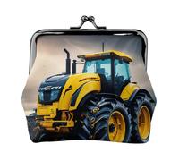 Company Farm Tractor Print Charm and Versatile Coin Purse Exquisite Waterproof Kiss Lock Wallet for Keys Cards